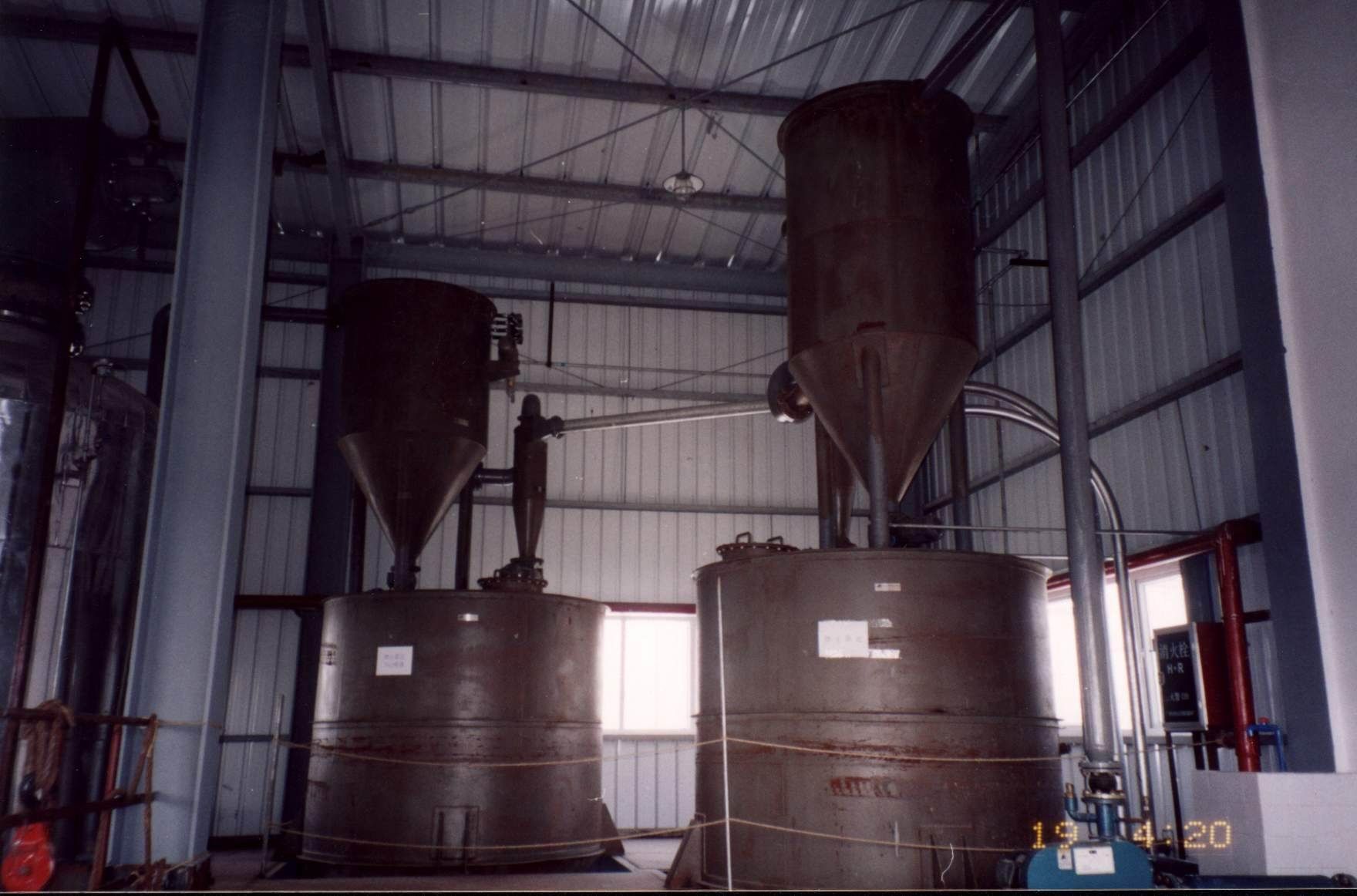 廣東東莞中谷油脂公司脫色白土粉末和助濾劑固體粉末負壓吸送系統(tǒng)末端設(shè)備